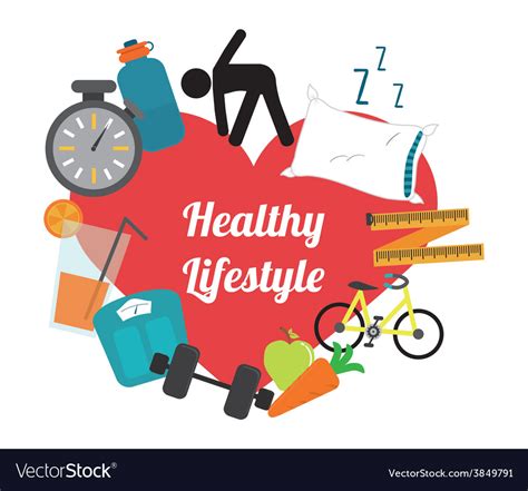 Healthy lifestyle Royalty Free Vector Image - VectorStock