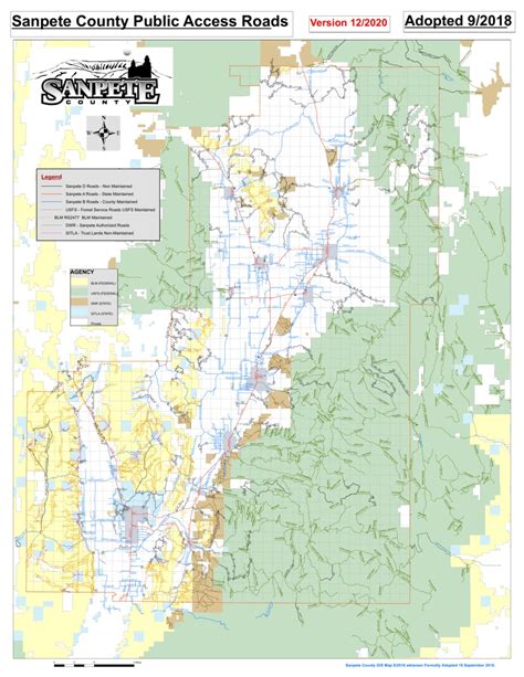 Sanpete County Public Access Roads Map by Sanpete County, Utah | Avenza Maps