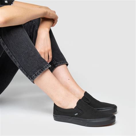 Womens Black Vans Classic Slip On I I I Trainers | schuh