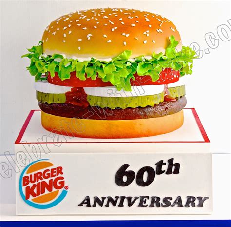 3d Sculpted Burger King Giant Whopper Cake