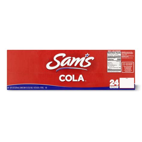 Sam's Cola Soda Pop, 24 Pack, 12 fl oz Cans - Cold Groceries - Walmart.com