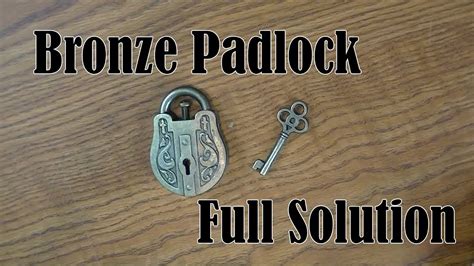 Bronze Padlock Puzzle Solution - YouTube