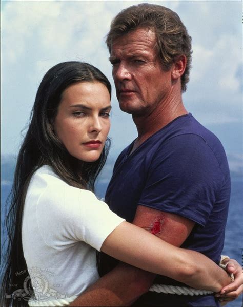 Roger Moore, Carole Bouquet | James bond, James bond girls, Roger moore