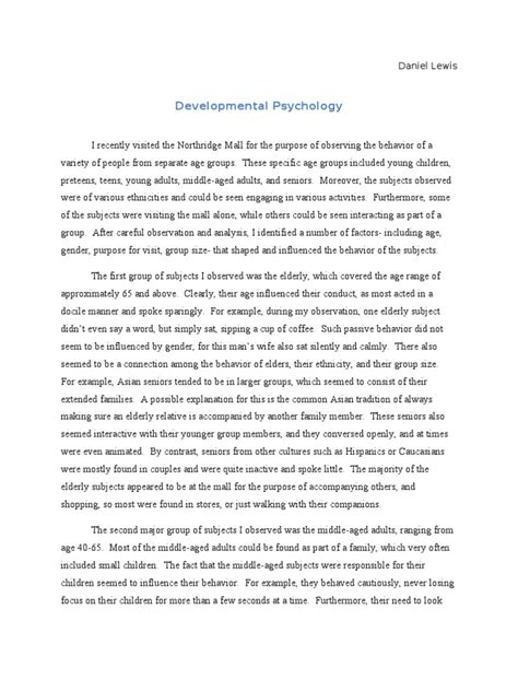 Naturalistic observation FINAL | Adolescence | Preadolescence | Free 30-day Trial | Scribd