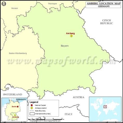 Where is Amberg | Location of Amberg in Germany Map