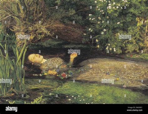 Millais ophelia detail hi-res stock photography and images - Alamy