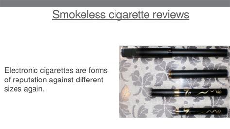 Smokeless cigarette reviews