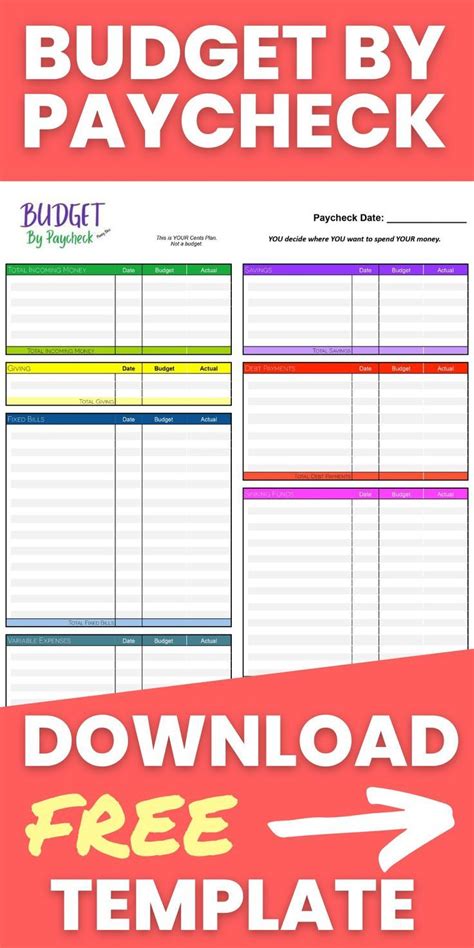 a printable budget check sheet with the text free