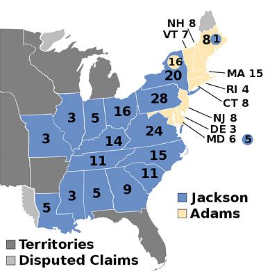 1828 US PRESIDENT ELECTION ELECTORAL COLLEGE MAP POSTER PICTURE PHOTO ...