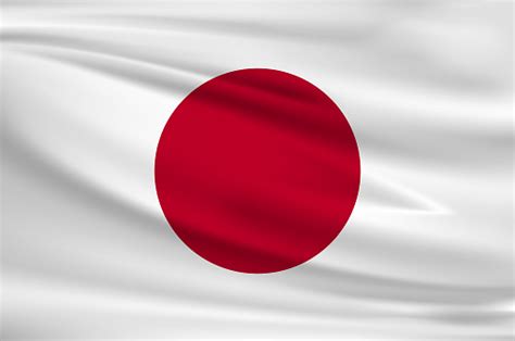 Japan Waving Flag Stock Illustration - Download Image Now - iStock