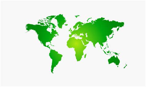 Green World Map Png, Transparent Png - kindpng