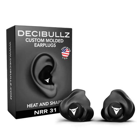 DECIBULLZ CUSTOM MOLDED EARPLUGS 31DB NRR