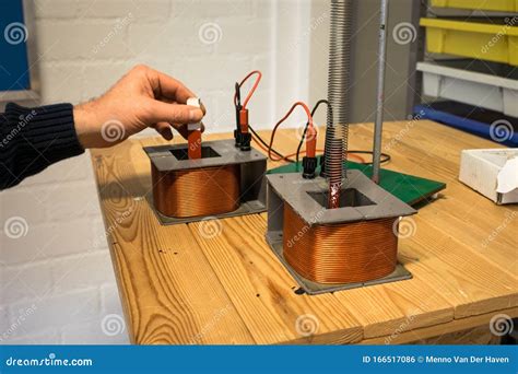 Physics Induction Experiment with Magnet, Copper Coil and Electric ...