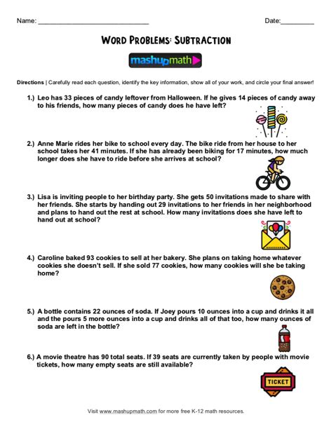 3rd Grade Math Word Problems: Free Worksheets with Answers — Mashup Math