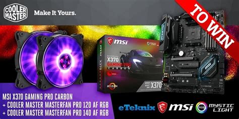 Win an MSI X370 Motherboard & Cooler Master RGB Fans! | eTeknix