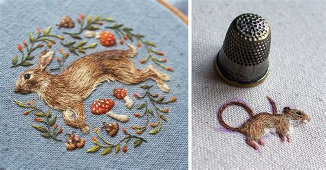 New Incredibly Intricate Embroidered Animals By Chloe Giordano | Bored Panda