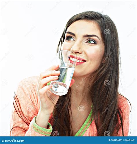 Beautiful Woman Drinking Water from Glass. Stock Image - Image of hand, drink: 108796361