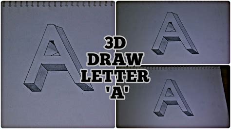 3D draw letter A