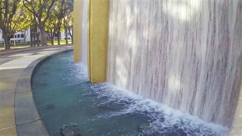 HOUSTON, TX - 2015: People Visiting The Water Wall At Gerald D. Hines ...