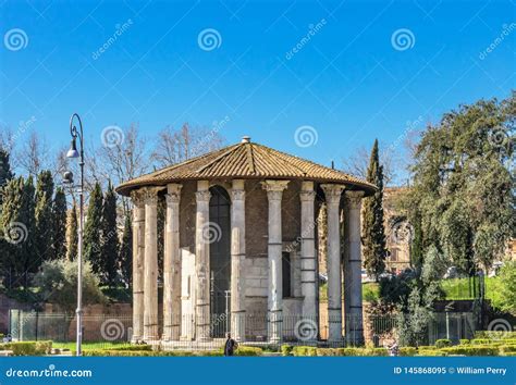 Ancient Roman Temple of Hercules Victor Rome Italy Stock Image - Image ...