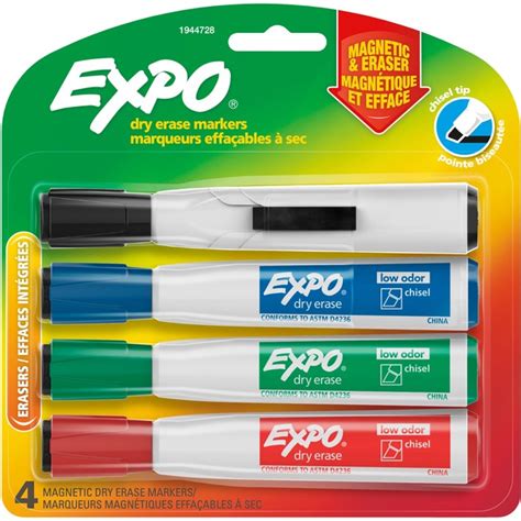 SAN1944728 Expo Eraser Cap Magnetic Dry Erase Marker Set - Medium, Fine ...