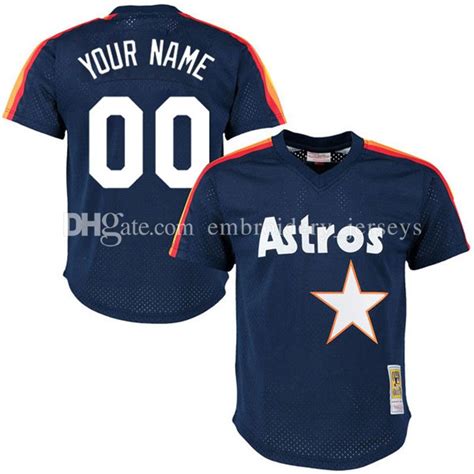 2017 Men'S Houston Astros Customized Retro Baseball Jersey Embroidered Mesh Custom Jerseys From ...