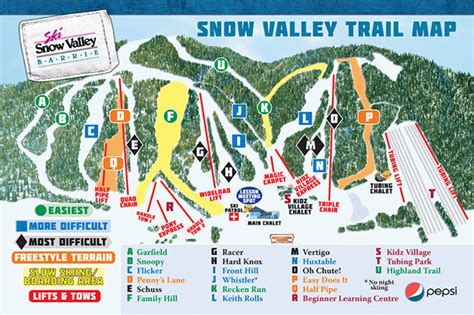 Snow Valley Ski Resort Map - Clarey Caroljean