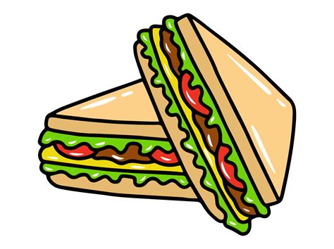 Sandwich Fast Food Clipart Illustration 24276981 Vector Art at Vecteezy