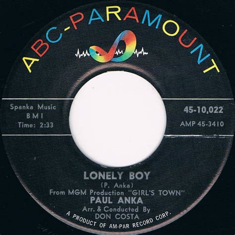 Paul Anka - Lonely Boy (1959, Vinyl) | Discogs