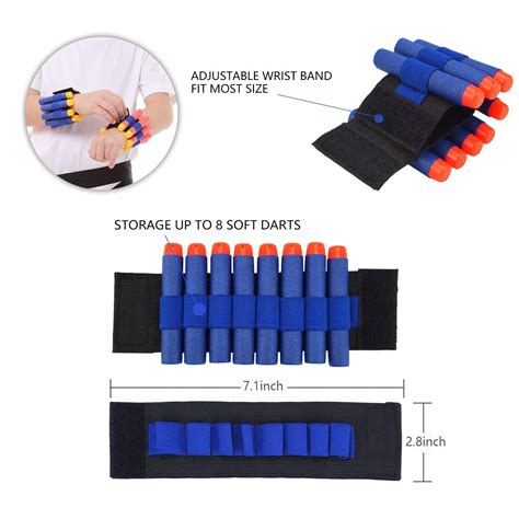 Tactical Vest Accessories Set for Nerf N-Strike Elite Series with 20 Refill Darts, 2 Quick ...