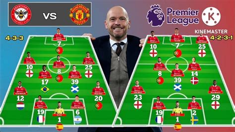 Brentford vs Manchester United Line Up 4-3-3 OR 4-2-3-1 Formations ~ Matchweek 2 Premier League ...