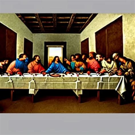 a spray-paint graffiti art of The Last Supper by Da | Stable Diffusion ...