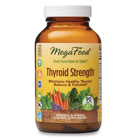 MegaFood, Thyroid Strength, Supports Thyroid Health, Mineral and Herbal Supplement with Herbs ...