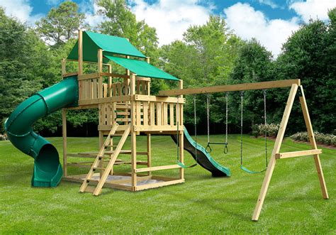 Frontier Fort with Swing Set - DIY Kit - SwingSetMall.com