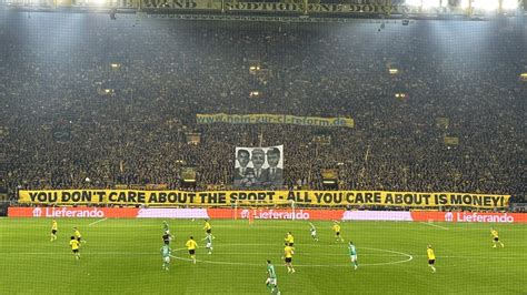 Borussia Dortmund fans protested against UEFA and Champions League ...