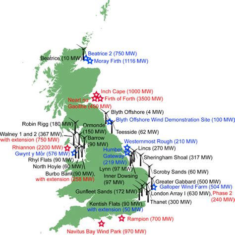 Locations Of Wind Farms