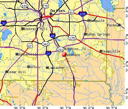 Hutchins Texas Map