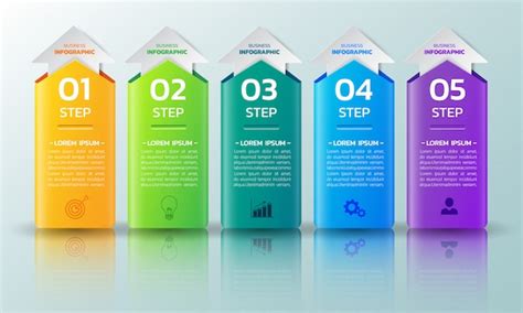 Premium Vector | Business infographics 5 step template.