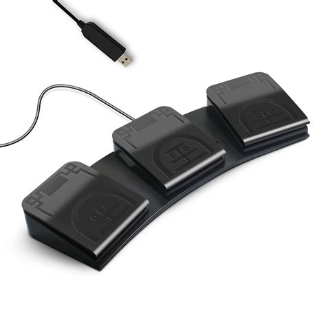 Foot Pedal PC USB Triple Foot Switch Programmable Computer Keyboard Shortcut Key Customized ...