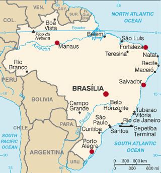 Brazil Latitude, Longitude, Absolute and Relative Locations - World Atlas