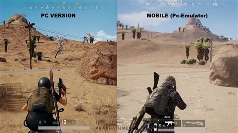 PUBG PC vs MOBILE ( tencent pc emulator) graphics comparison - YouTube