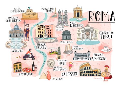 Maps Of Rome Showing Attractions