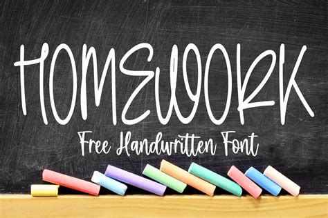 Homework Font by Al Ghul · Creative Fabrica