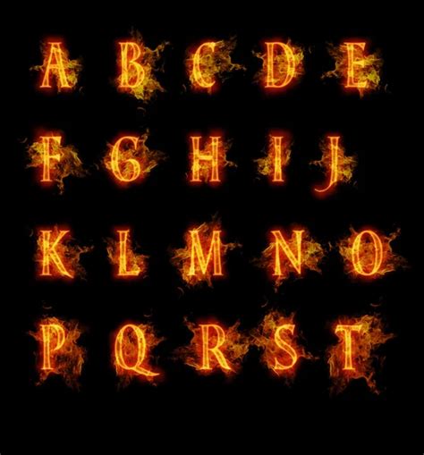 Gothic fire font - letter G — Stock Photo © silverkblack #1434832