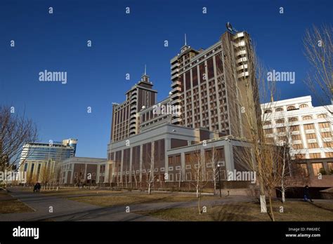 Headquarters of the national oil company KazMunaiGaz in Astana, capital ...