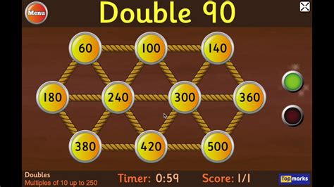 Hit The Button | Doubles - Multiples of 10 - Up to 250 | Beat our score ...