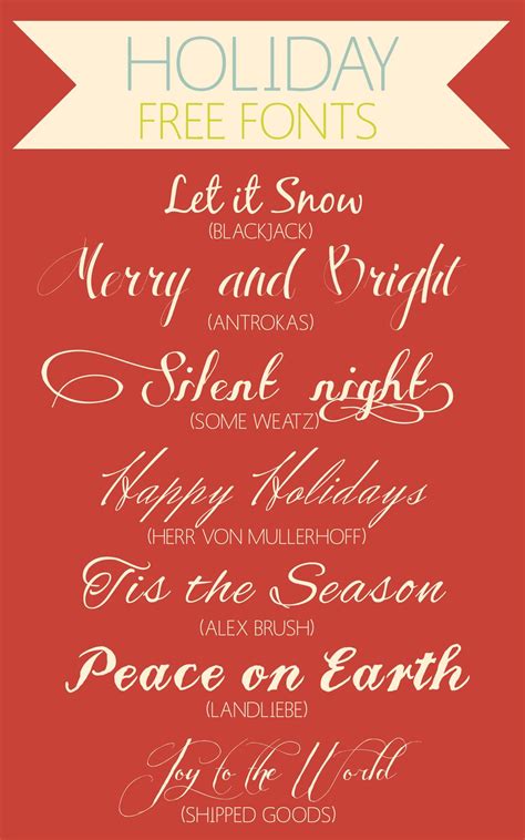 Christmas Script Font Free Web To Help Narrow Down Your Choices, We’ve Compiled This List Of 25 ...