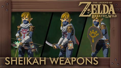 Zelda Breath of the Wild - All Sheikah Weapons (Complete Set Location ...