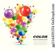 3 Color Abstract Background From Volume Balls Clip Art | Royalty Free - GoGraph