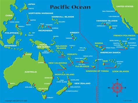 Map of South Pacific Islands